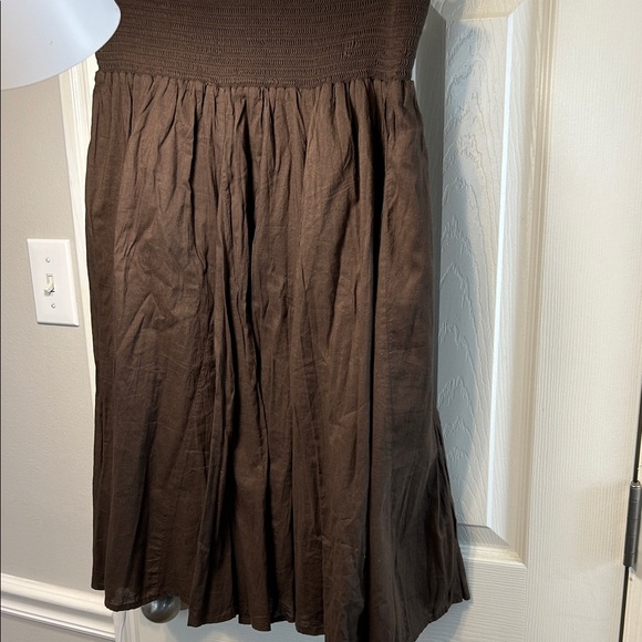 BOHO Brown Double Layered Skirt - Picture 6 of 12